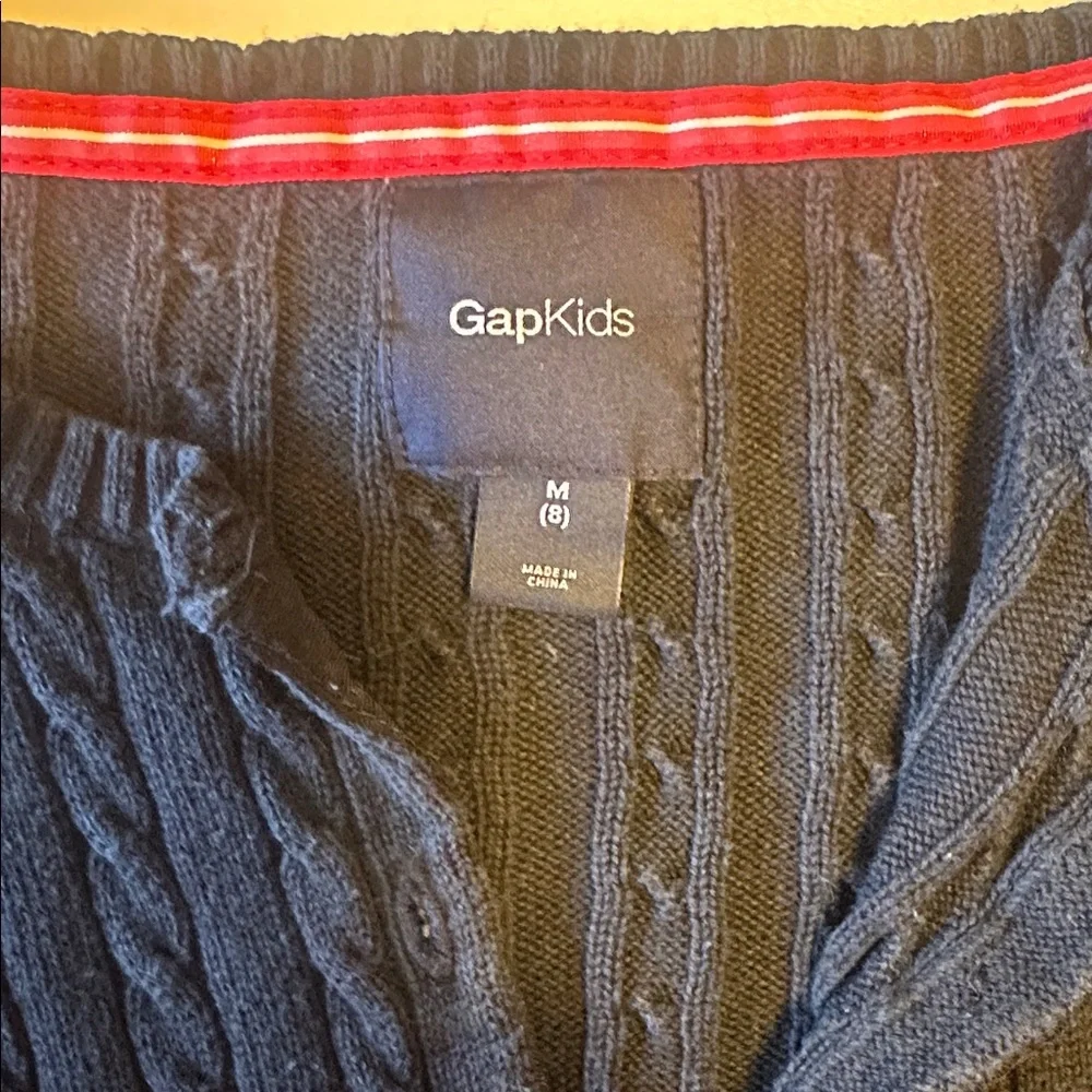 GapKids Navy Cable Knit Sweater Cardigan